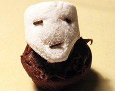 Halloween Marshmallow Skull Brownies