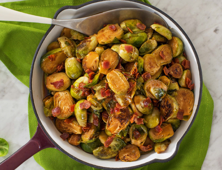 Caramelized Brussel Sprouts with Bacon