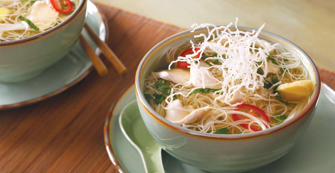 Chicken and Rice Noodle Soup