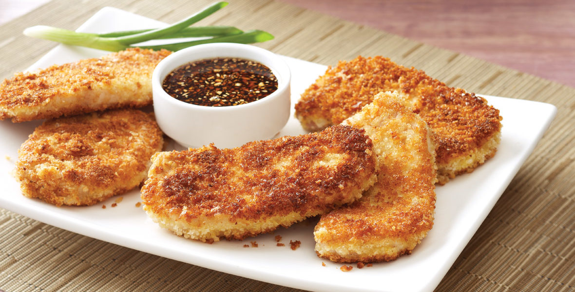 Panko Crusted Pork with Ginger Soy Dipping Sauce