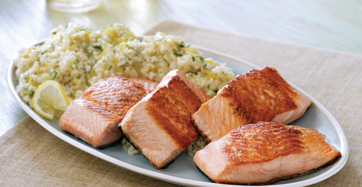 Salmon with Lemon Risotto