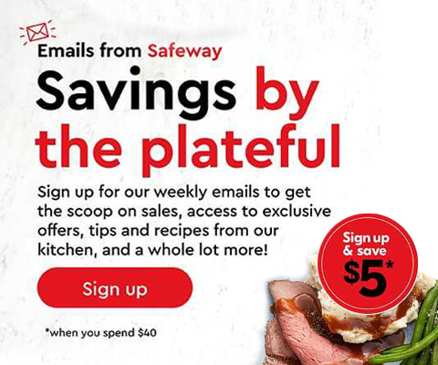 Emails from safeway Saving by the Plateful