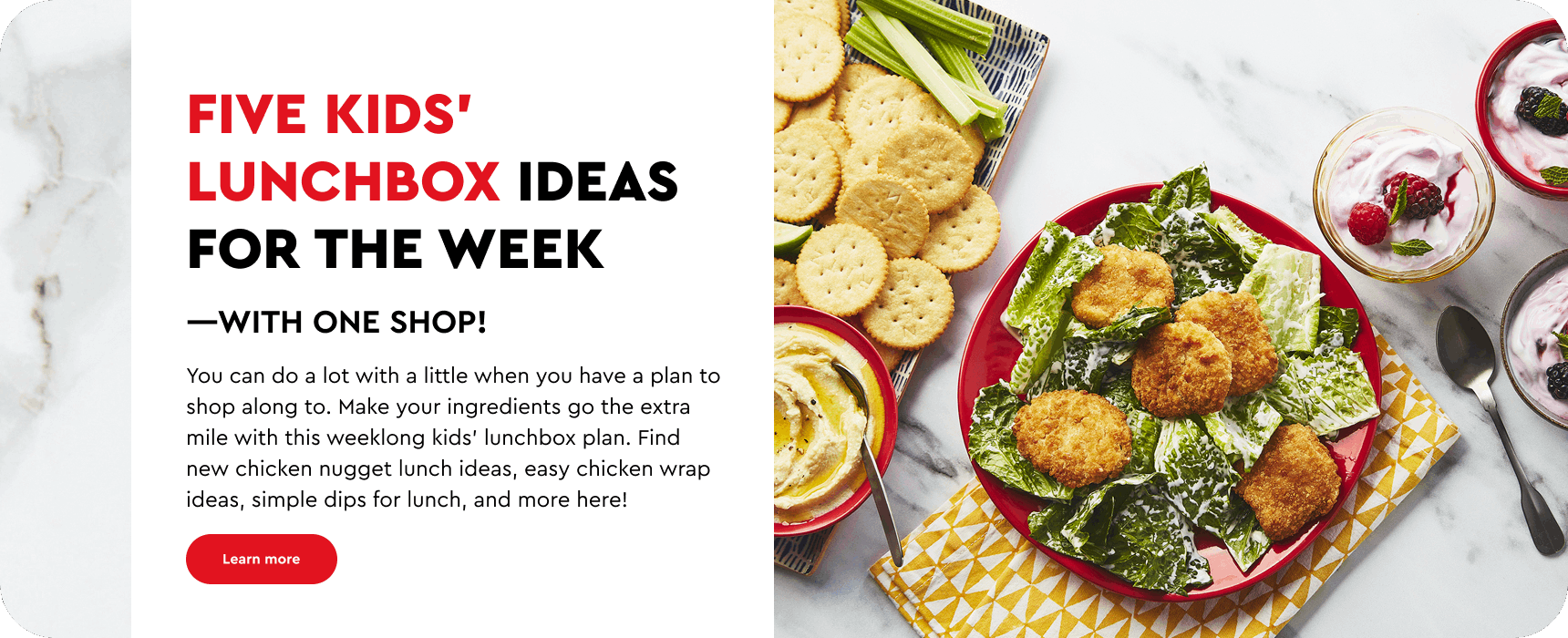 Five kids’ lunchbox ideas for the week—with one shop!