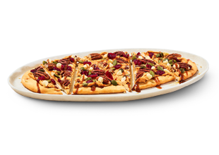 Flatbread on white background.